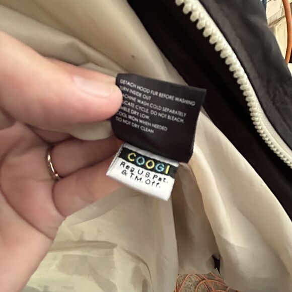 Vintage COOGI Long Brown Puffer Coat Jacket Women's Size 1X Hooded READ - Picture 10 of 16